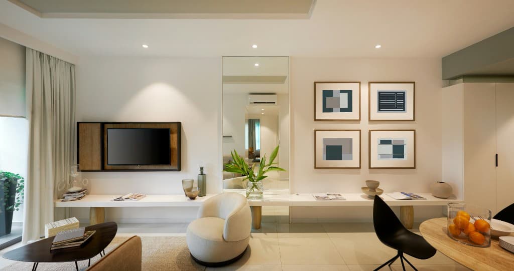 Interno moderno e luminoso